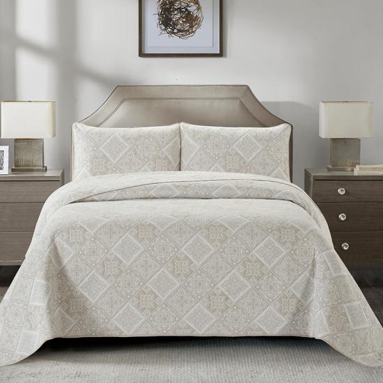 cxmicrotex ডায়মন্ড Jacquard Quilt বুনা বিছানা সেট